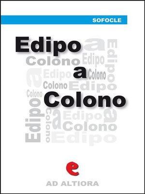 cover image of Edipo a Colono
